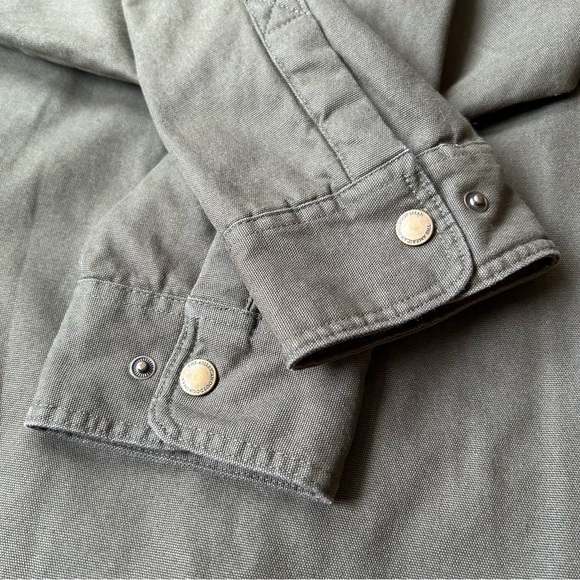The American Outdoorsman Fleece Lined Canvas Shirt Jacket Olive Green X-Large - Picture 10 of 10